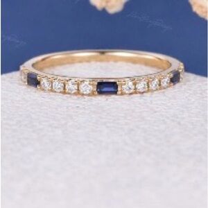 Sapphire 14K gold band